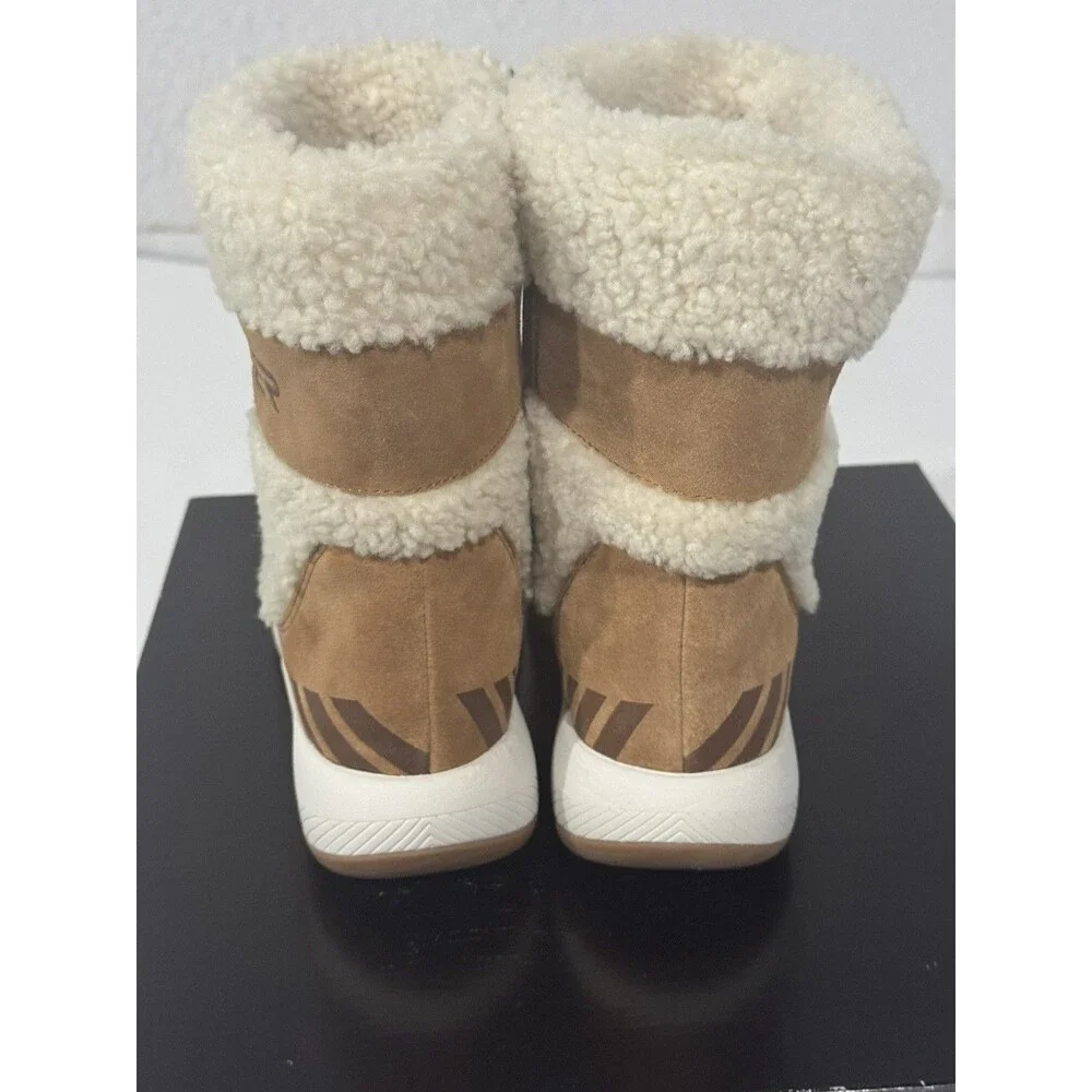 Spyder Luxe Chestnut Brown Shearling Zip Winter Boots Women’s Size 7